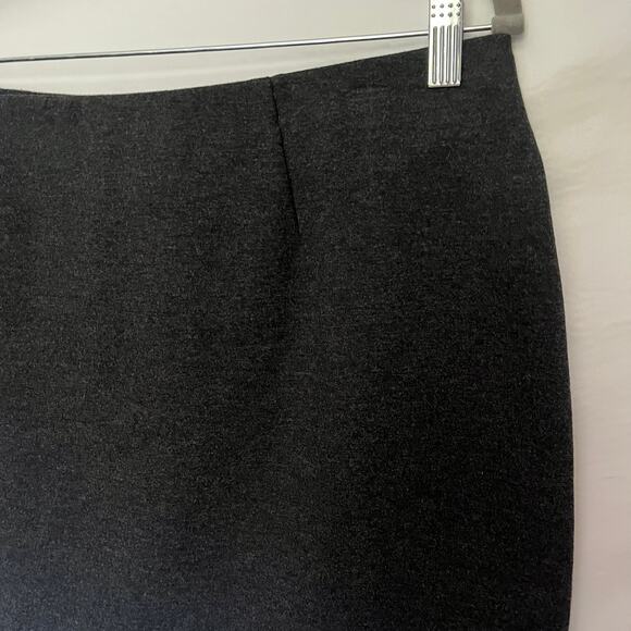 J.JILL Ponte Pencil Skirt Sz MP Charcoal Gray Stretch PullOn  Knee Length Career - Picture 5 of 11